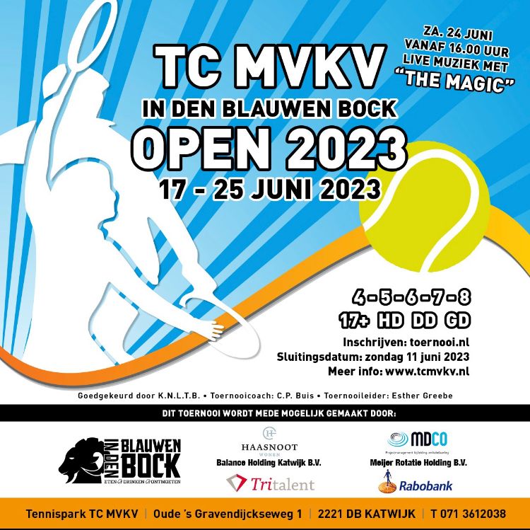 TC MVKV In Den Blauwen Bock Open 2023